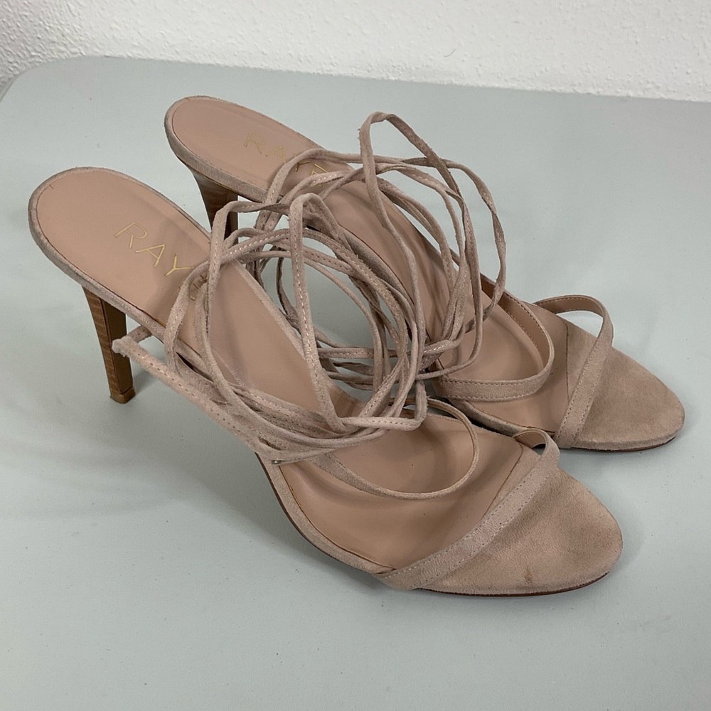 Raye Ankle Wrap Nude Heels Size 9‎
